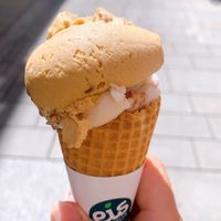 caramel + banana-chocolate  at Eis Greissler in Salzburg