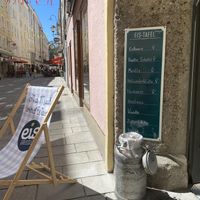 Outside  at Eis Greissler in Salzburg