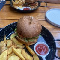 The vegan burger  at Peperoncino in Sibenik
