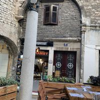 It is nice view outside:)  at Peperoncino in Sibenik