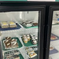 Gluten free refrigerated case. Had the tiramisu- yum!  at Toluca Bakery and Cafe in Los Angeles