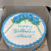 Strawberry shortcake birthday cake 🥳🎉  at Toluca Bakery and Cafe in Los Angeles