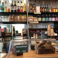 View of the bar at Hasard in Biel