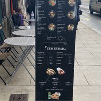 Menu  at Zem  in Geneva