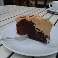 Peanut butter devil's food cake at Rootz in Berlin