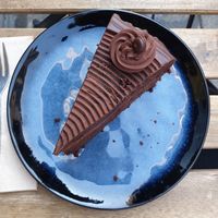 Chocolate cake at Lucifer Lives in Brussels