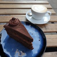 Coffee and cake at Lucifer Lives in Brussels