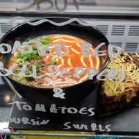 Soup and quiche at Lucifer Lives in Brussels