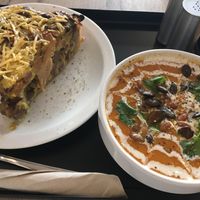 Chicken pie and soup at Lucifer Lives in Brussels