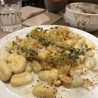 Gnocci with blue cheese, pie and walnut   at Lucifer Lives in Brussels