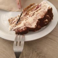 tiramisu with raspberry & speculoos at Lucifer Lives in Brussels