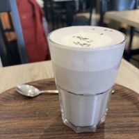 Lavender latte  at Lucifer Lives in Brussels