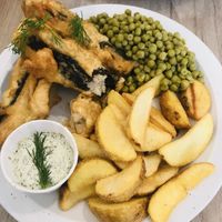 Fish & chips  at Lucifer Lives in Brussels