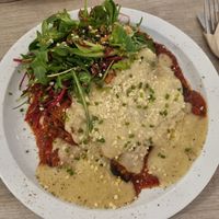 Eggplant Bolognese Lasanga at Lucifer Lives in Brussels