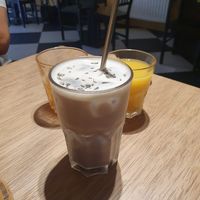 Lavender latte at Lucifer Lives in Brussels