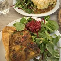 Shepherds pie and bacon quiche   at Lucifer Lives in Brussels