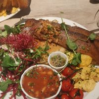 Sunny stack brunch, fully vegan at Lucifer Lives in Brussels