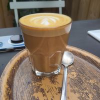 Cafe latte (4.50€) at Lucifer Lives in Brussels