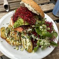 Breakfast Bagel  at Lucifer Lives in Brussels