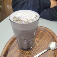 Lavender latte   at Lucifer Lives in Brussels
