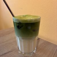 Orange blossom matcha at Lucifer Lives in Brussels