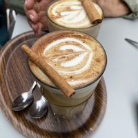 Pumpkin spice lattee  at Lucifer Lives in Brussels