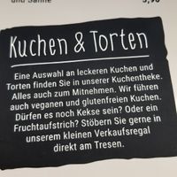 vegane Auswahl at Tortenbakker im Café Meister in Bad Bevensen