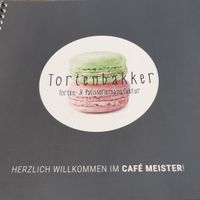 Speisekarte at Tortenbakker im Café Meister in Bad Bevensen