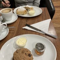 Scones and vegan clotted cream  at The Greenwood Tree in Lyndhurst