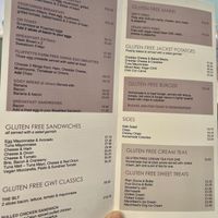 Gluten free options  at The Greenwood Tree in Lyndhurst