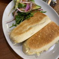 vegan cheese and red onion panini at The Greenwood Tree in Lyndhurst