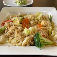 Burmese rice noodles made vegan at Eastern Palace in Lancaster