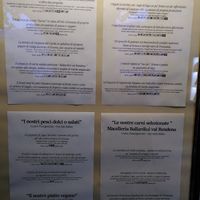 Menu October 21, vegan option at the left bottom corner at Monte Baldo in Limone Sul Garda