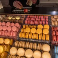 Display of macaroons  at Ladurée in Lausanne