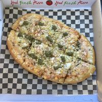 Veganized Caprese Pizza for a $2 up charge  at Cast Iron Trading Co in Stockton