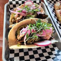 Brussel sprout tacos at Cast Iron Trading Co in Stockton