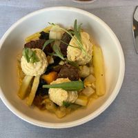 Lentil falafel with roasted vegetables  at ROSE in Hayingen