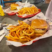 Truffle burger  at 7Bone in Southampton