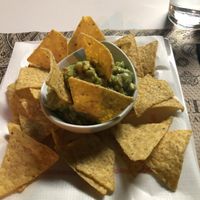 Guacamole and chips  at Tulsi in Barcelona