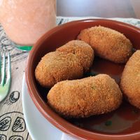 Mushroom croquettes at Tulsi in Barcelona