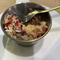 Apple crumble  at Tulsi in Barcelona