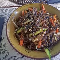 Tofu yokisoba at Tulsi in Barcelona