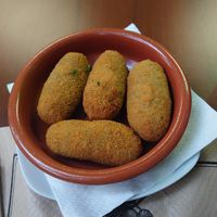 Mushroom croquettes  at Tulsi in Barcelona
