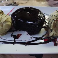 Chocolate couldn't with pistachio Icecream  at Tulsi in Barcelona