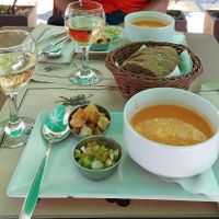 Appetizer: gazpacho at Tulsi in Barcelona