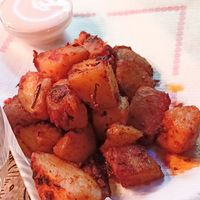 Patatas bravas at Tulsi in Barcelona