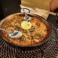 Delicious paella   at Tulsi in Barcelona