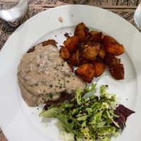 Lunch menu main (Soy steak)  at Tulsi in Barcelona