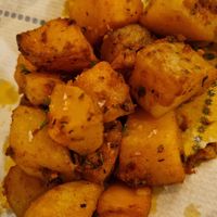 5 herbs potatoes at Tulsi in Barcelona