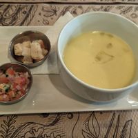 Gazpacho de maíz at Tulsi in Barcelona